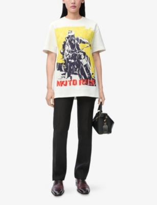 LOEWE: Moto Race Relaxed-Fit Cotton-Blend T-Shirt