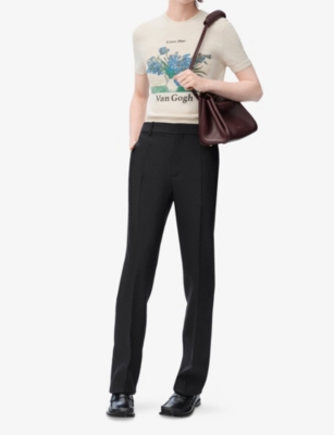 LOEWE: Short-Sleeved Knitted Cotton-Blend Jumper