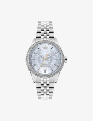 VIVIENNE WESTWOOD WATCHES: Little Wallace Stainless Steel and Swarovski Crystal Watch