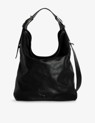 Zadig & Voltaire Womens Jane Leather Shoulder Bag Black In Black