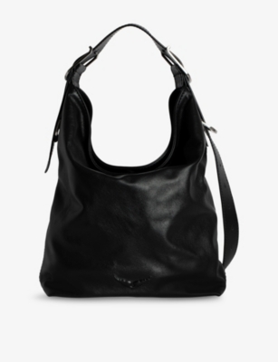Zadig & Voltaire Womens Jane Leather Shoulder Bag Black In Black