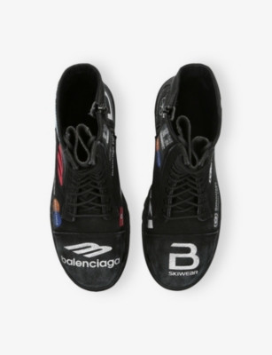 BALENCIAGA: Combat Strike Branded Canvas Boots