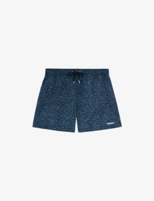 THE KOOPLES: Leopard-Print Swim Shorts