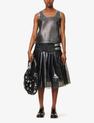 JUNYA WATANABE: Open-Knit Sleeveless Mesh Jumper