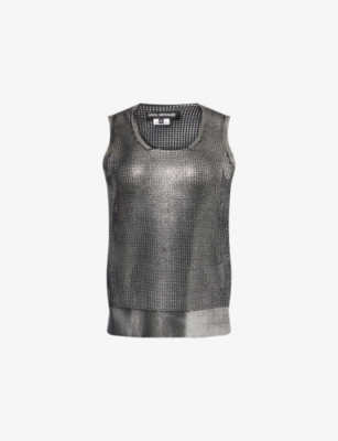 JUNYA WATANABE: Open-Knit Sleeveless Mesh Jumper