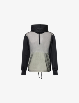 COMME DES GARCONS HOMME PLUS: Semi-Sheer Kangaroo Pocket Woven Hoody