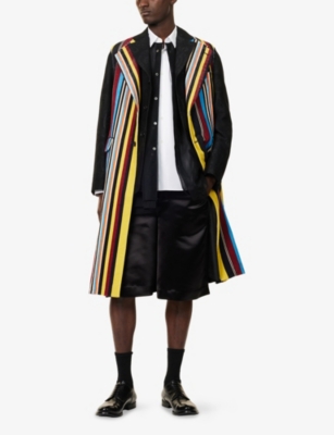 COMME DES GARCONS HOMME PLUS: Contrast-Panel Tailored Woven Shorts