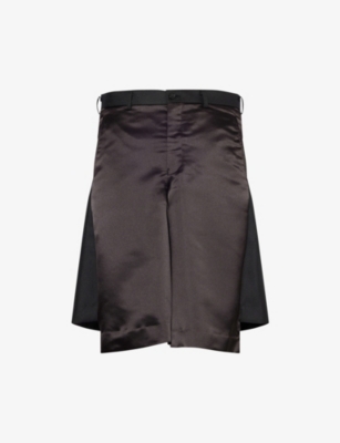 COMME DES GARCONS HOMME PLUS: Contrast-Panel Tailored Woven Shorts