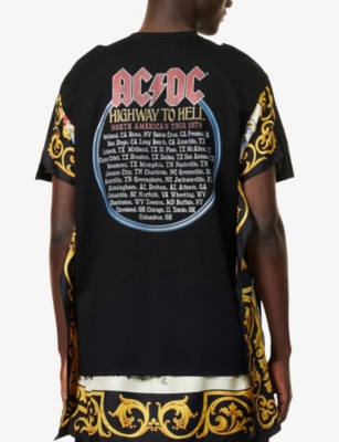JUNYA WATANABE: ACDC Graphic-Print Oversized Silk T-Shirt