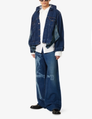 JUNYA WATANABE: Asymmetric Panelled Denim Jacket