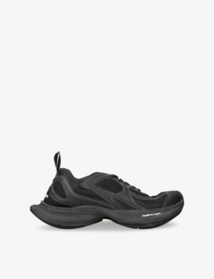 BALENCIAGA: Circuit Faux-Leather and Mesh Low-Top Trainers