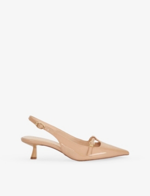 DUNE: Deserving T-Bar Faux-Leather Slingback Courts