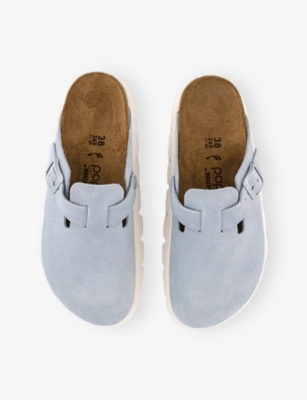 BIRKENSTOCK: Boston Chunky Suede Clogs