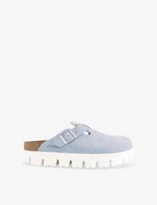 BIRKENSTOCK: Boston Chunky Suede Clogs