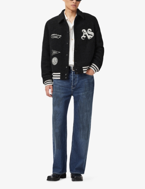 Baum Logo-Embroidered Wool-Blend Bomber Jacket