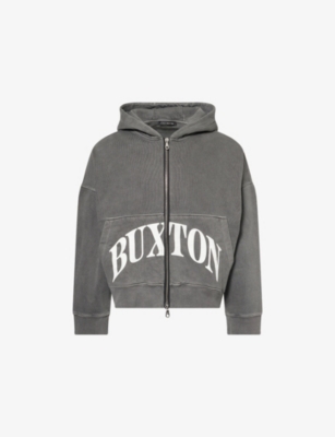 COLE BUXTON: Logo-Print Relaxed-Fit Cotton Hoody
