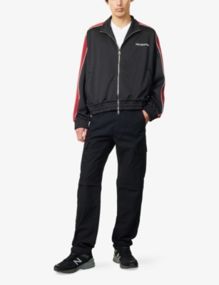 Cole Buxton Contrasting Band Track Jacket In Black/red