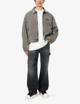 Distressed Trucker Denim Jacket