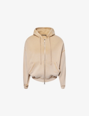 COLE BUXTON: Distressed Relaxed-Fit Cotton Hoody
