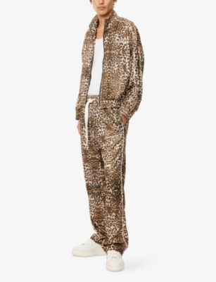 COLE BUXTON: Piped Leopard-Print Woven Bottoms