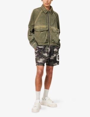 COLE BUXTON: Faded Wash Patch-Pocket Cotton Jacket