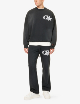 COLE BUXTON: Star Distressed Cotton-Jersey Sweatshirt