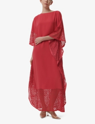 LEEM: Laser Cut Woven Kaftan Dress