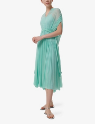 LEEM: Gathered Cinched-Waist Woven Kaftan