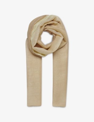 LEEM: Ombre-Print Linen-Blend Scarf