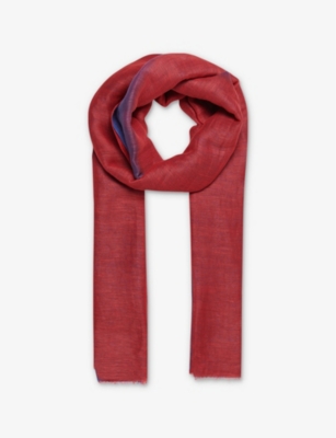 LEEM: Ombre-Print Linen-Blend Scarf