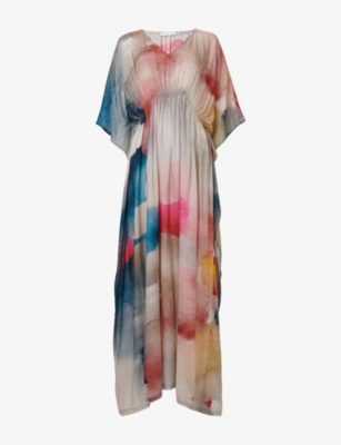 LEEM: Aquarelle Printed Kaftan