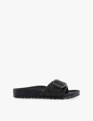 BIRKENSTOCK: Madrid Big Buckle Rubber Sliders