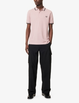 COMME DES GARCONS SHIRT: Comme des Garçons x Fred Perry Logo-Embroidered Cotton-Jersey Polo Shirt