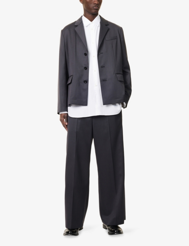 Teddy-Logo Oversized-Fit Cotton Shirt