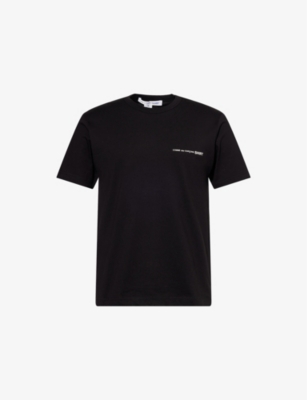 Mens Comme Des Garcons Shirt Logo-Print Regular-Fit Cotton-Jersey T-Shirt
