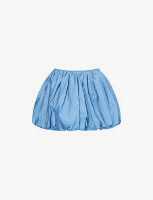 AMY LYNN: Claudia Puffball Chambray Mini Skirt