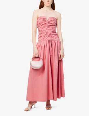 AMY LYNN: Shyla Ruched Cotton Maxi Dress