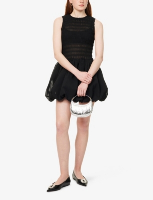 AMY LYNN: Eleanor Sleeveless Puffball Woven Mini Dress