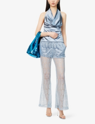 AMY LYNN: Louella Lace Stretch-Woven Trousers