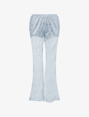 AMY LYNN: Louella Lace Stretch-Woven Trousers