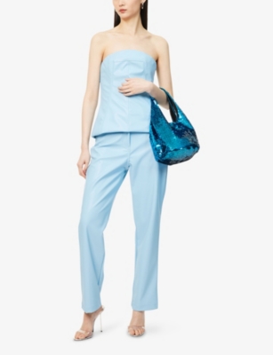 AMY LYNN: Lupe Straight-Leg Faux-Leather Trousers