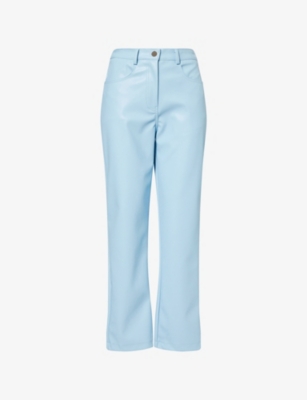AMY LYNN: Lupe Straight-Leg Faux-Leather Trousers