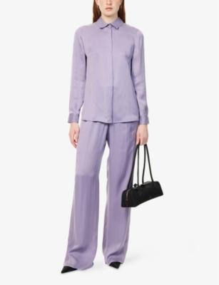 EMPORIO ARMANI: Regular-fit collared crepe shirt