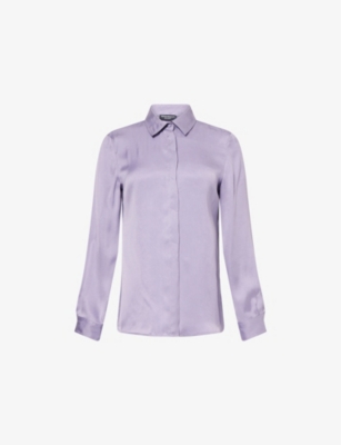EMPORIO ARMANI: Regular-fit collared crepe shirt