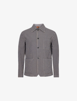 BARENA VENEZIA: Check-Pattern Patch-pocket Cotton Overshirt