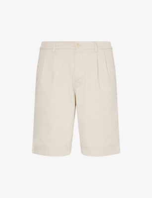 BARENA VENEZIA: Front-Pleat Stretch-Cotton Shorts