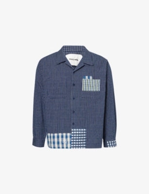 STORY MFG: Patchwork Boxy-Fit Cotton Shirt