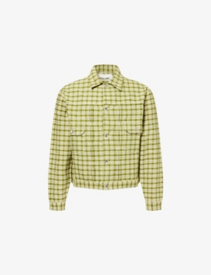 STORY MFG: Tuesday Check-Print Cotton-Poplin Jacket