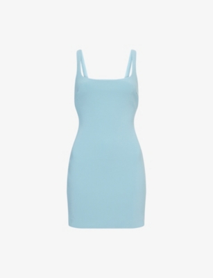 Bec & Bridge Womens Reina Sleeveless Stretch-crepe Mini Dress Sea Spray
