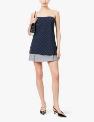 BEC & BRIDGE: Peyson Stripe-Print Cotton-Blend Top